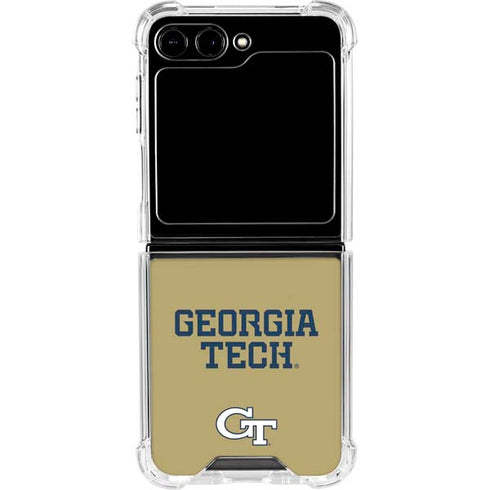 Georgia Institute of Technology LogoType Gold Galaxy Z Flip6 Clear Case